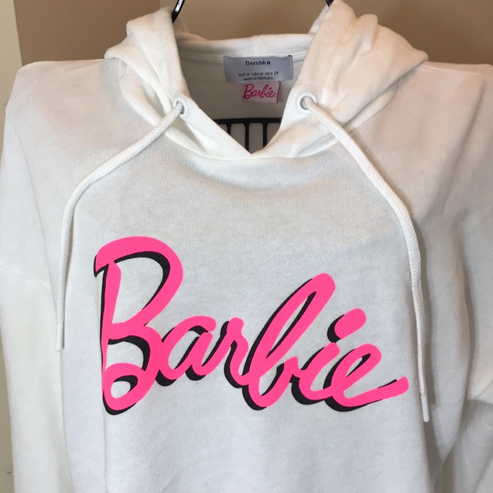 Barbie Cropped Long Sleeve Hoodie